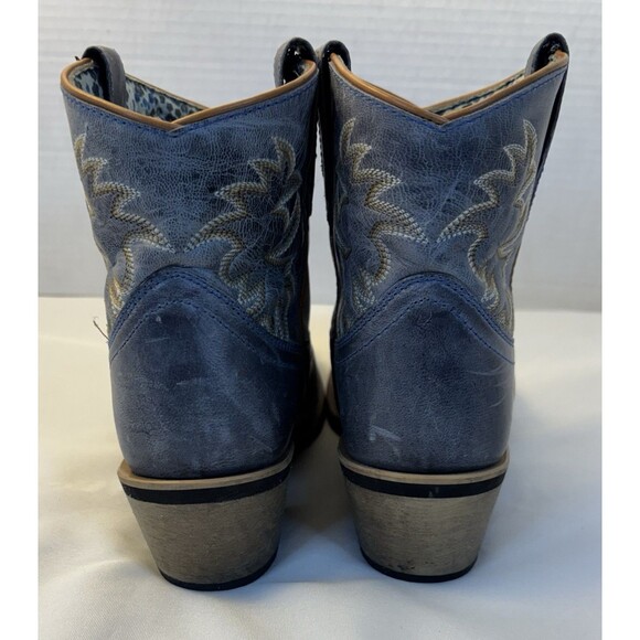 LAREDO Sapphyre Leather Western Short Boots Blue Gray Booties Women 8M #51026 - Picture 5 of 13